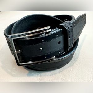 Brighton Men’s 100% Leather Belt Made In USA Black ~New~